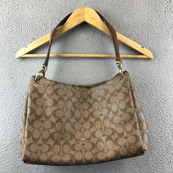 Coach Handbags - Coach Signature Jacquard Shoulder Bag Satchel Purse Handbag